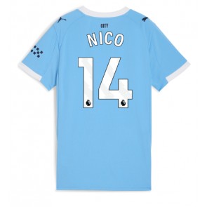Lacne Ženy Futbalové dres Manchester City Nico Gonzalez #14 2025-26 Krátky Rukáv - Domáci